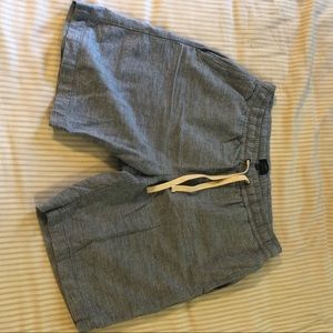 J. Crew Blue Drawstring Linen Shorts Sz L